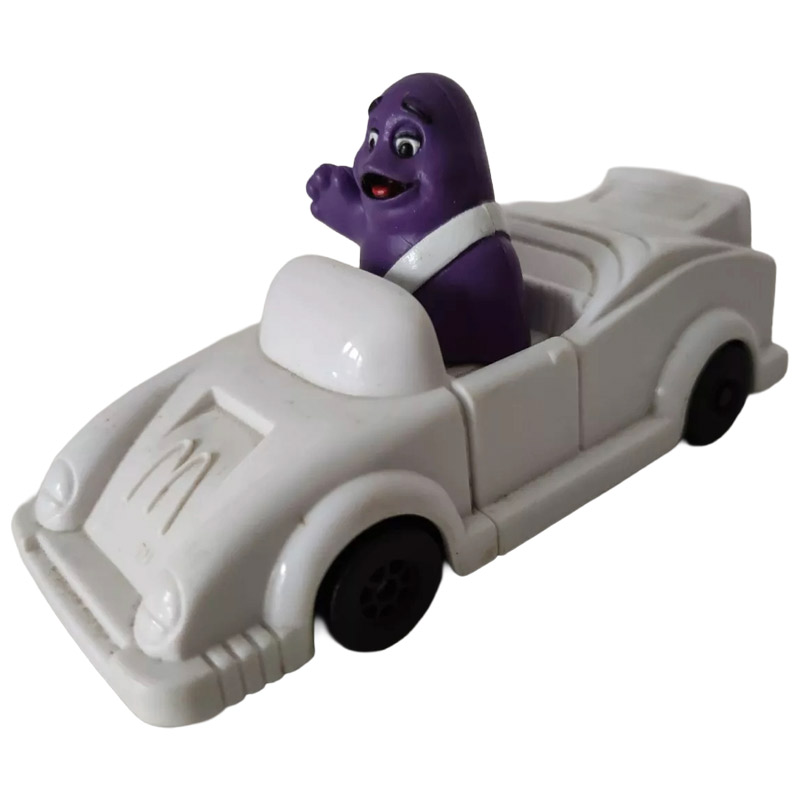 Grimace in White Speedster